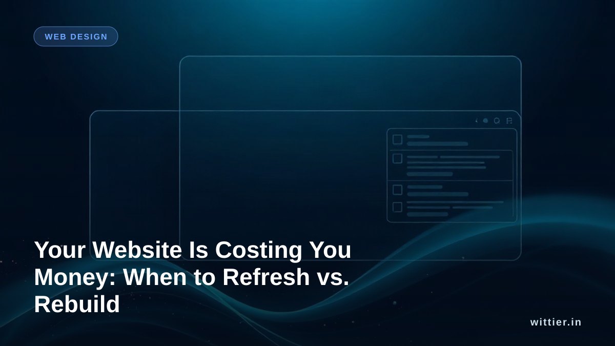 Your Website Is Costing You Money: When to Refresh vs. Rebuild
