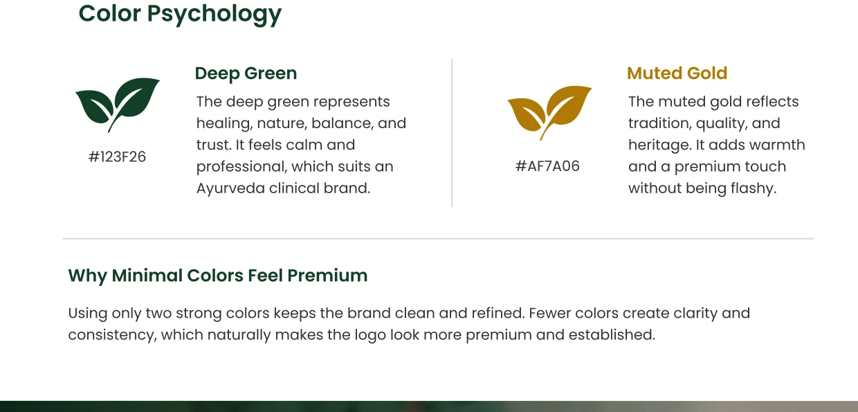 Nesara colour psychology: deep green and muted gold